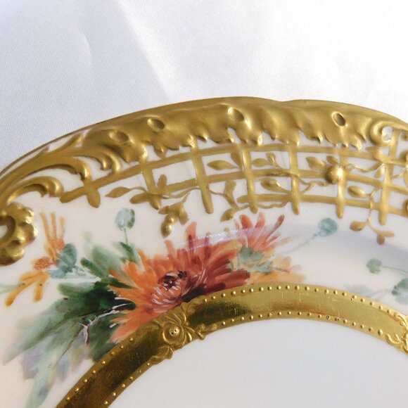 Beautiful Dresden Floral Plate # 6503 - Picture 2 of 8